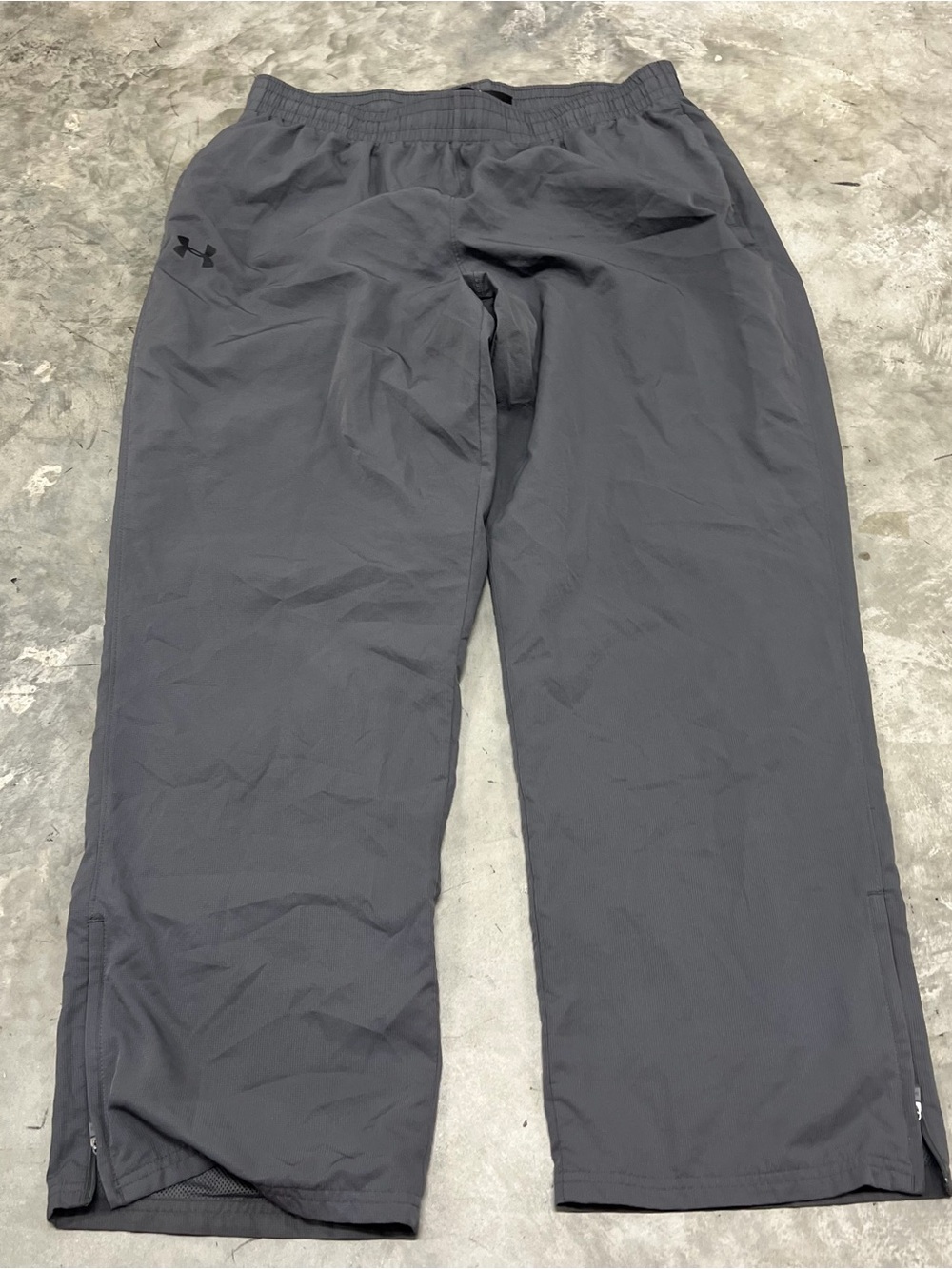Under Armour Mens Gray Loose Fit Athletic Track Pants 1239481 2XL 2TG 2EG